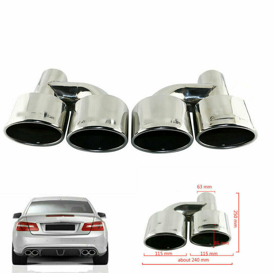 2PCS Engraved AMG Oval Dual Exhaust Tips for Mercedes-Benz Universal C-Class New