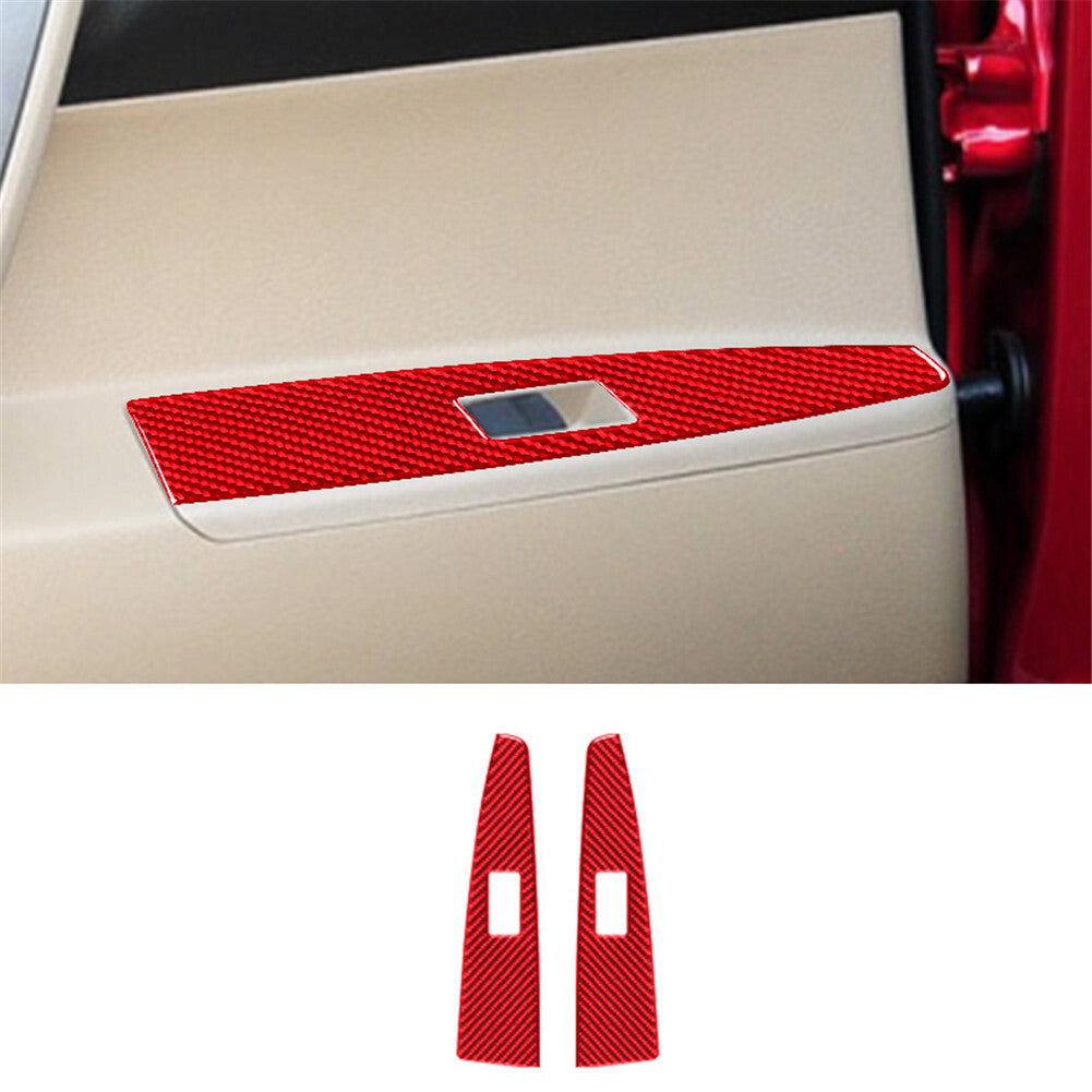 for Toyota Highlander 2008-013 2Pcs Rear Window Lift Button Panel Trim Cover Red