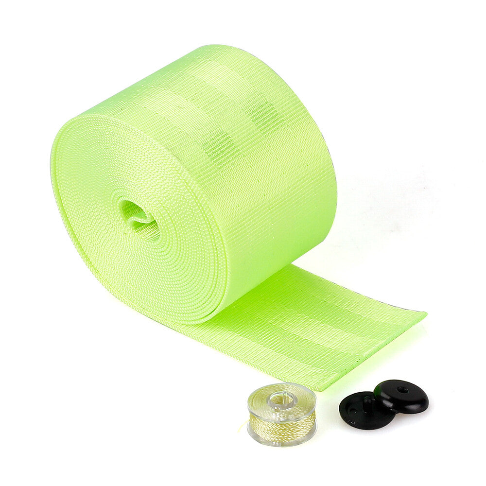 for Seat Belt Webbing Polyester for Seat Lap Retractable Nylon Safety Strap 3.5M Green