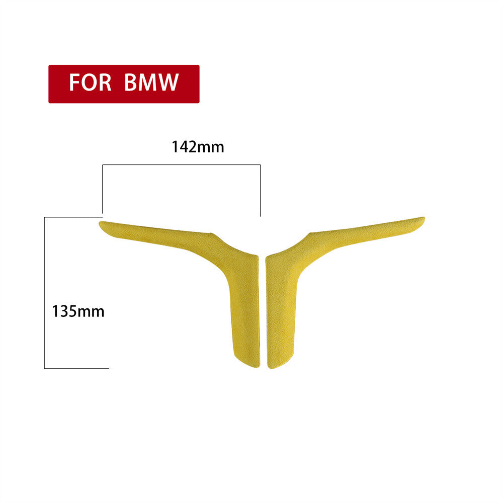 Suede Yellow Interior Steering Wheel Panel Trim for BMW 3 Series G20 G28 2020-23