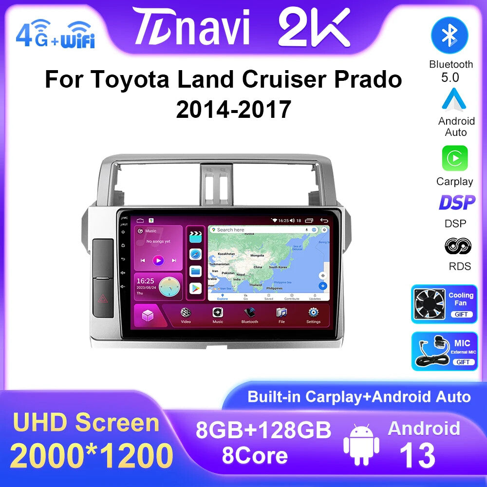 Android Car Radio for Toyota for Land Cruiser Prado 150 Video Player Navi GPS Auto