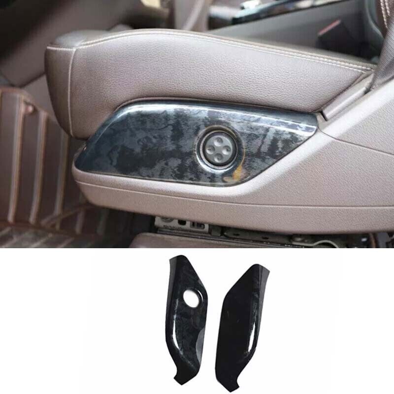 for Benz GLS GLE 2016-19 Black Wood Grain for Seat Adjust Handle Button Panel Trims