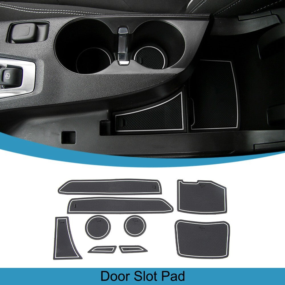 Non-Slip Door Slot Cup Holder Mat Gate Groove Pad for Chevrolet Camaro 2017-2023