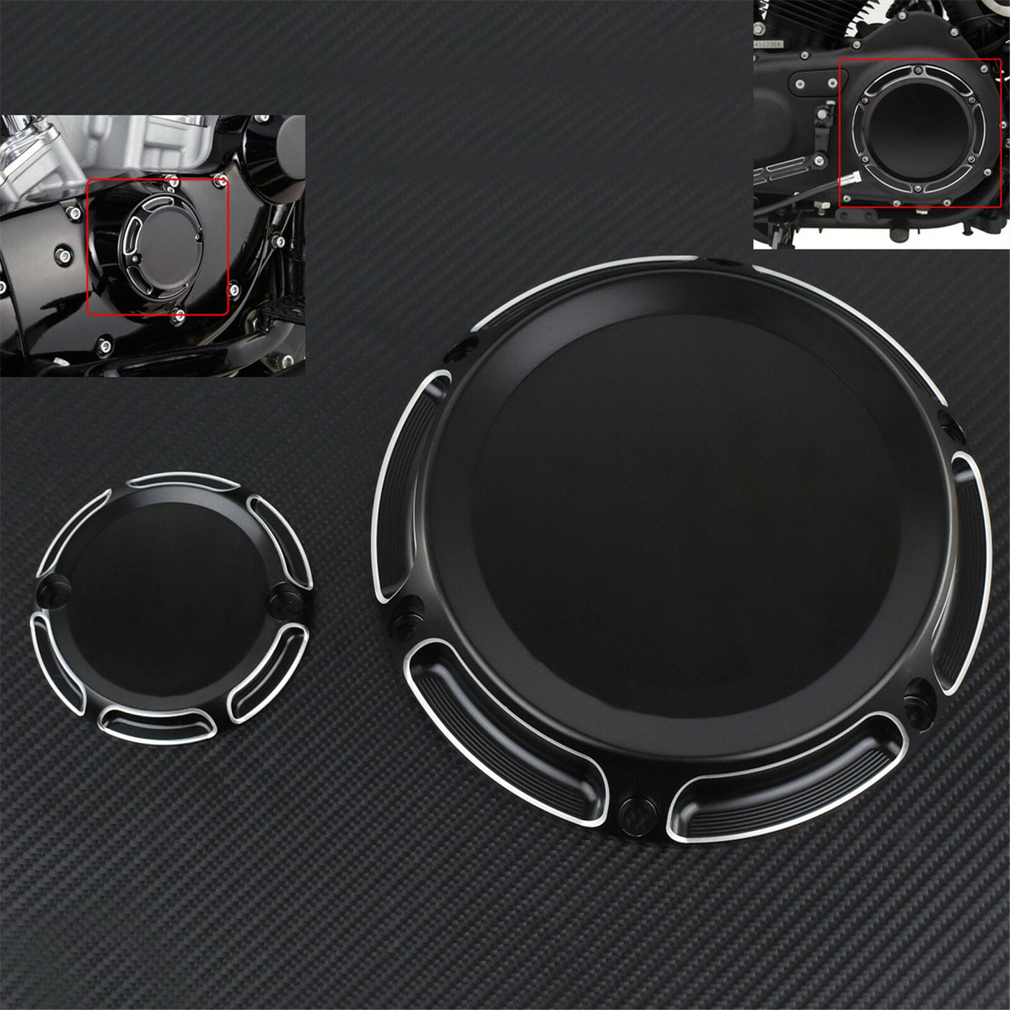 Black CNC Derby Cover Timing Timer Cover Fit for Harley Sportster XL XR 2004-19