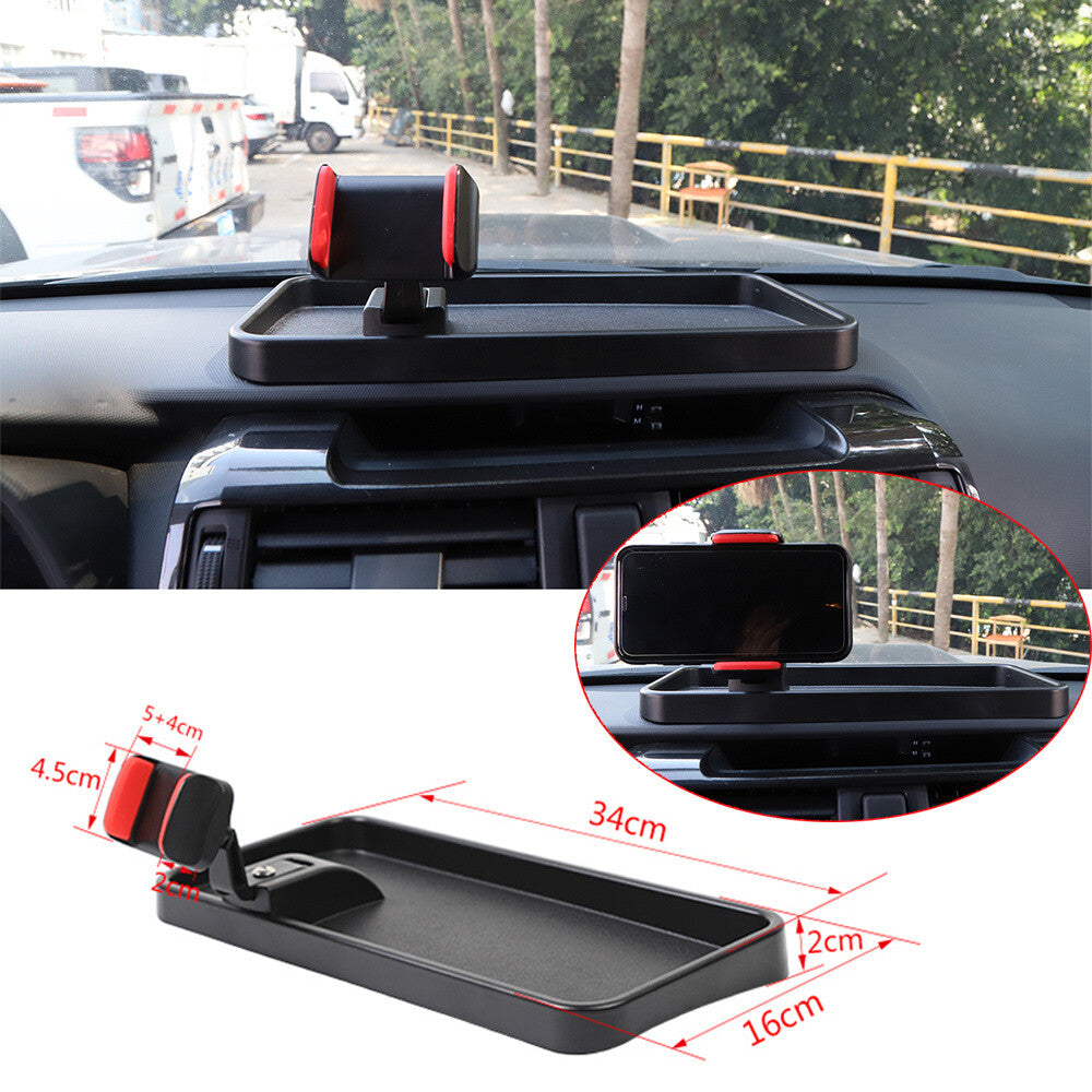 Car Center Console Phone Holder Mount Bracket with Storage Box For 4Runner 2010+