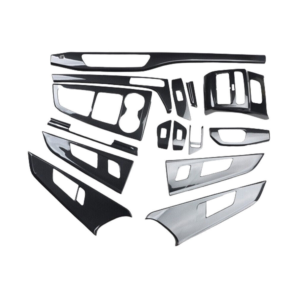 for Audi A4 2017-19 ABS Carbon Fiber Interior Full Decoration Frame Cover Trims
