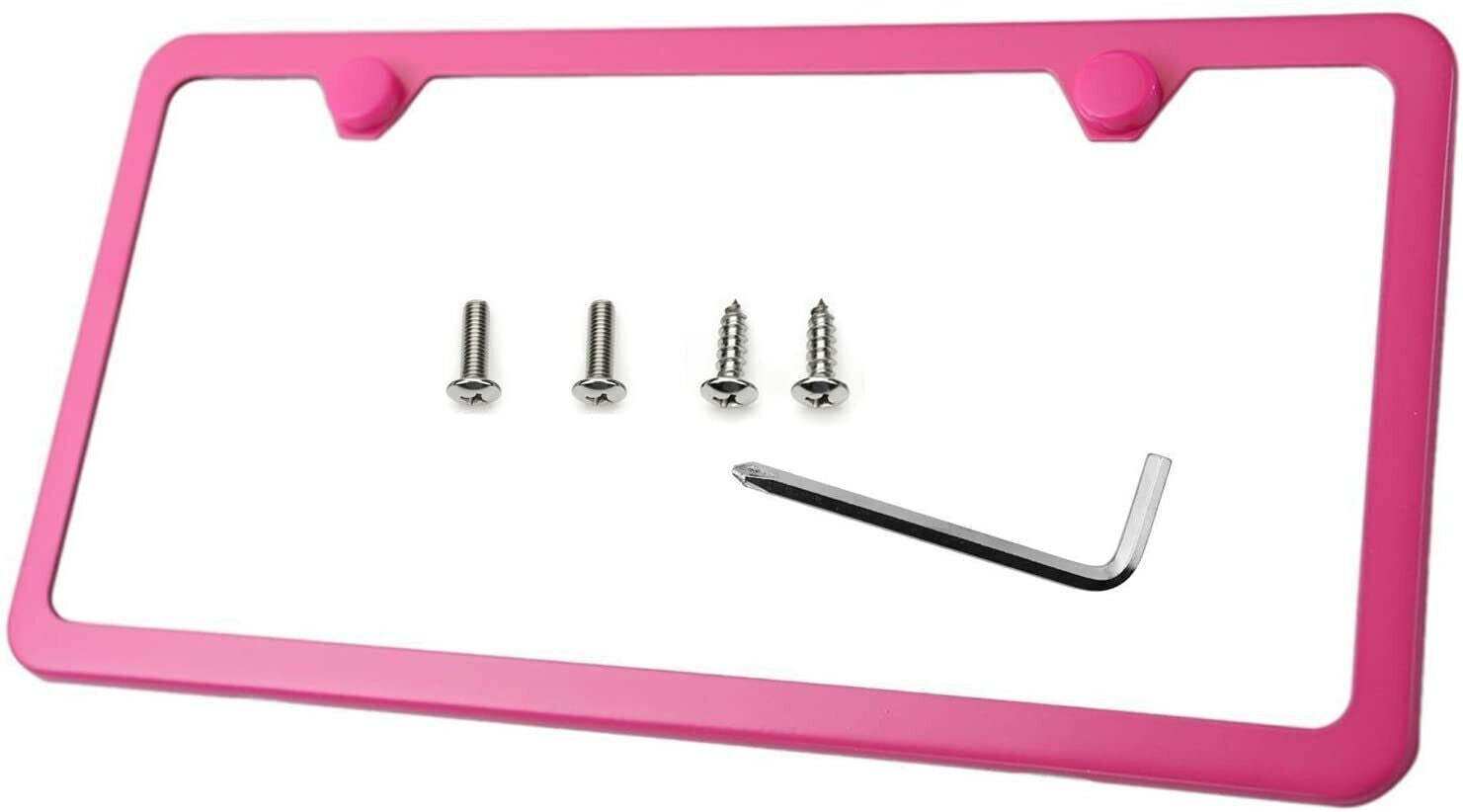 Car license plate frame cover cap trunk hot pink  for ford