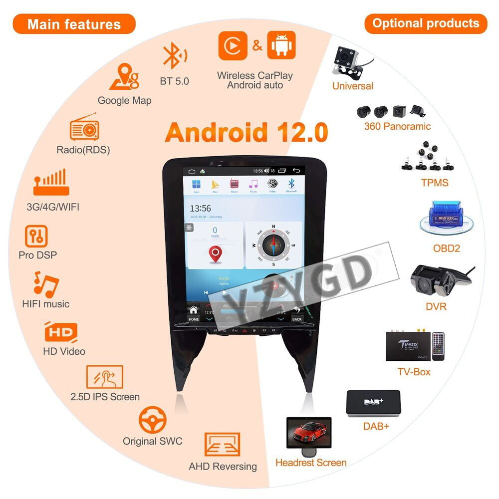 for Lamborghini Gallardo 2004-2015 Car Radio Stereo Carplay Receiver GPS Screen