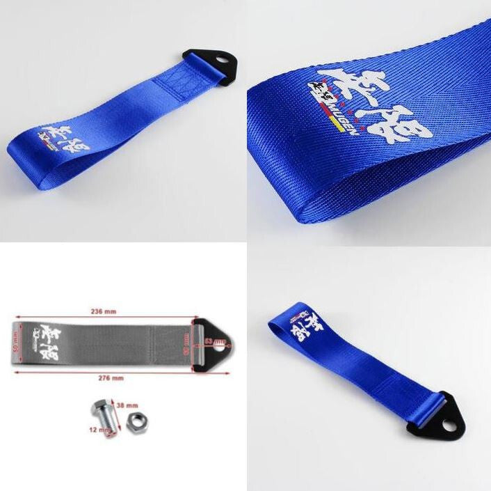 Car tow cover, rear boot, bumper, tow hook, blue, for Mugen for Acura