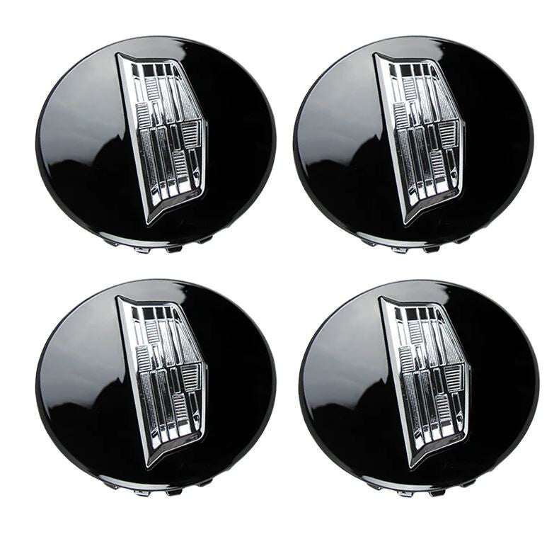 4-Piece Car Tire Valve Cover Stem Air Dust Cover Dice Neo Chrome for Cadillac