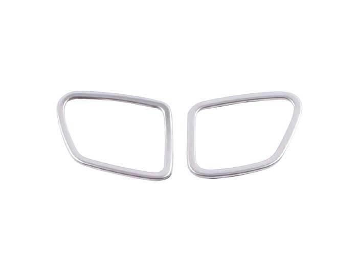 Silver Steel Dash LR Air Outlet Vent Frame 2pc for Cadillac CT4-V CT4 2020-2023