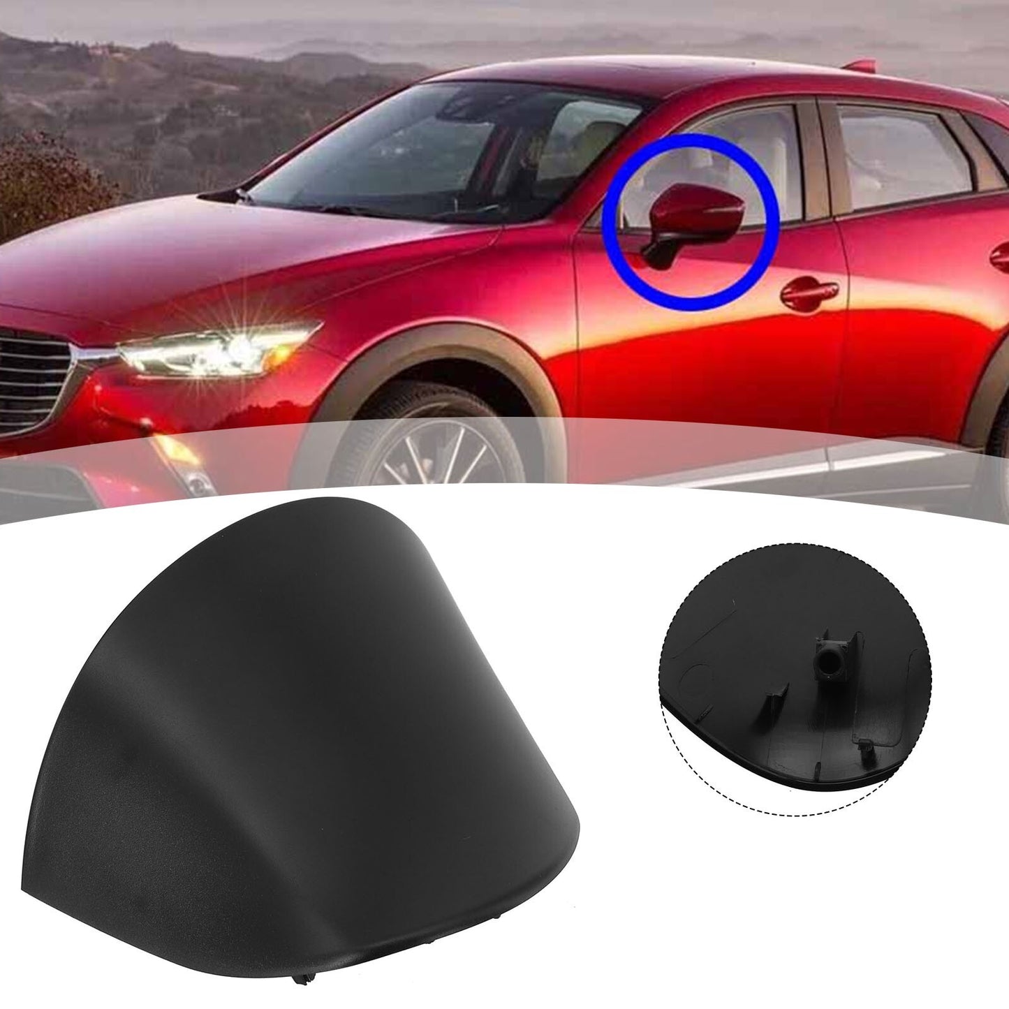 Car Left Side Mirror Lower Cover for Mazda CX-3 2016-2019 CX-5 2015 2016 New