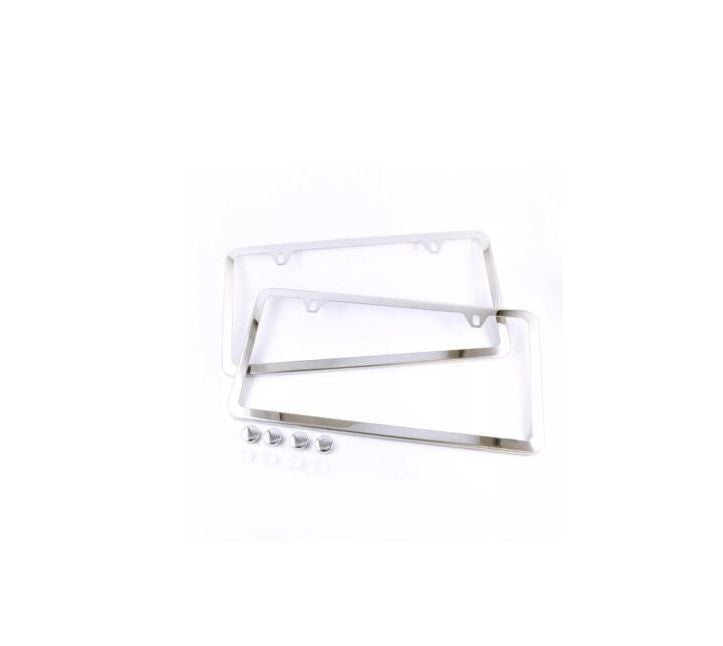2-piece car license plate frame cover cap rear trunk ultra-thin chrome plating suitable for Honda