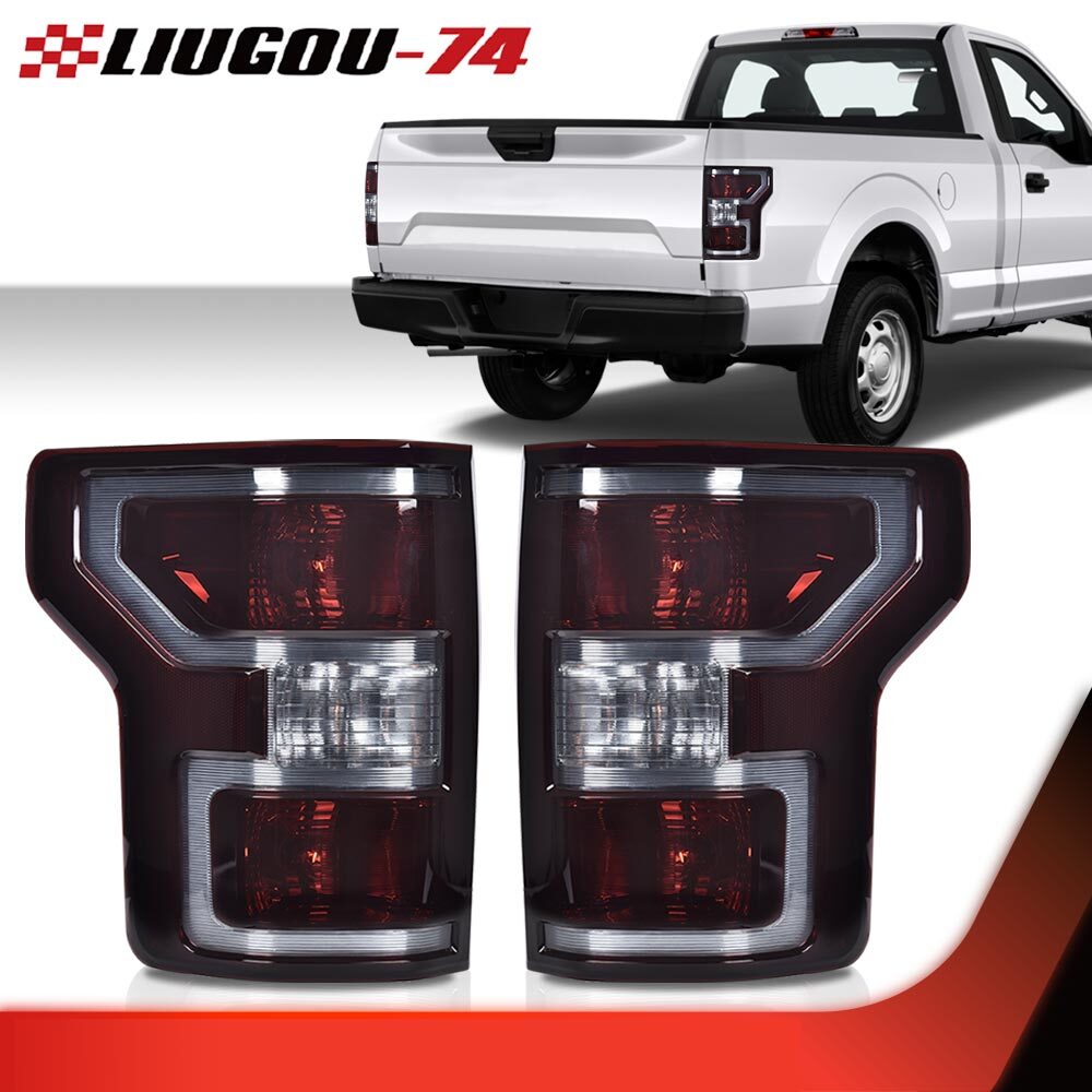 Smoked taillight and brake light assembly suitable for 2018-2020 for Ford F-150 pickup trucks.