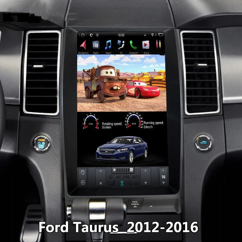 1Din Android for Tesla Car Radio GPS Stereo Receiver 64G for Ford Taurus 2010-2018