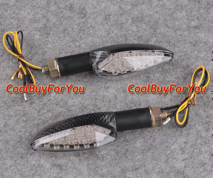 Plastic LED Bulbs Turn Signals Lights Winkers Stripe Black Set Universal 2x UK
