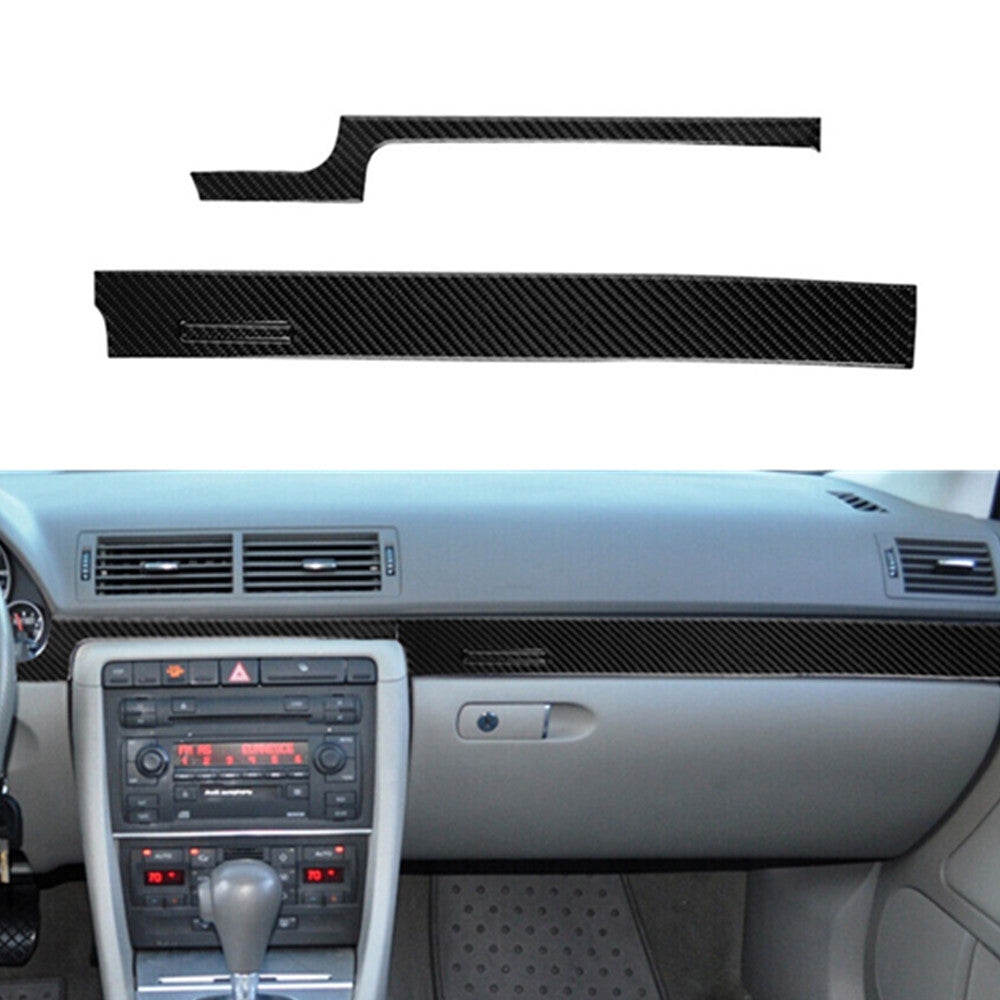 Carbon Fiber Interior Dashboard Panel Strip Trim for Audi for A4 S4 2005-2008