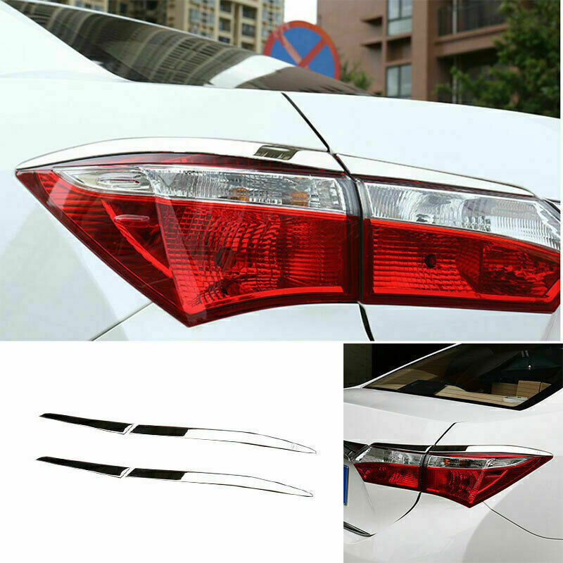 4X for Toyota for Corolla 2014-2018 Tail Light Rear Lamp Chrome Strips Trim Cover