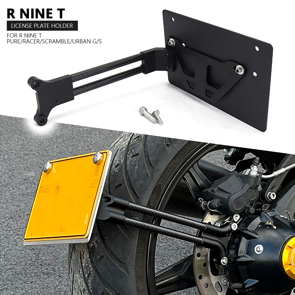 Motorcycle Rear Carbon Fiber License Plate Bracket for BMW RNINET Qure R9T