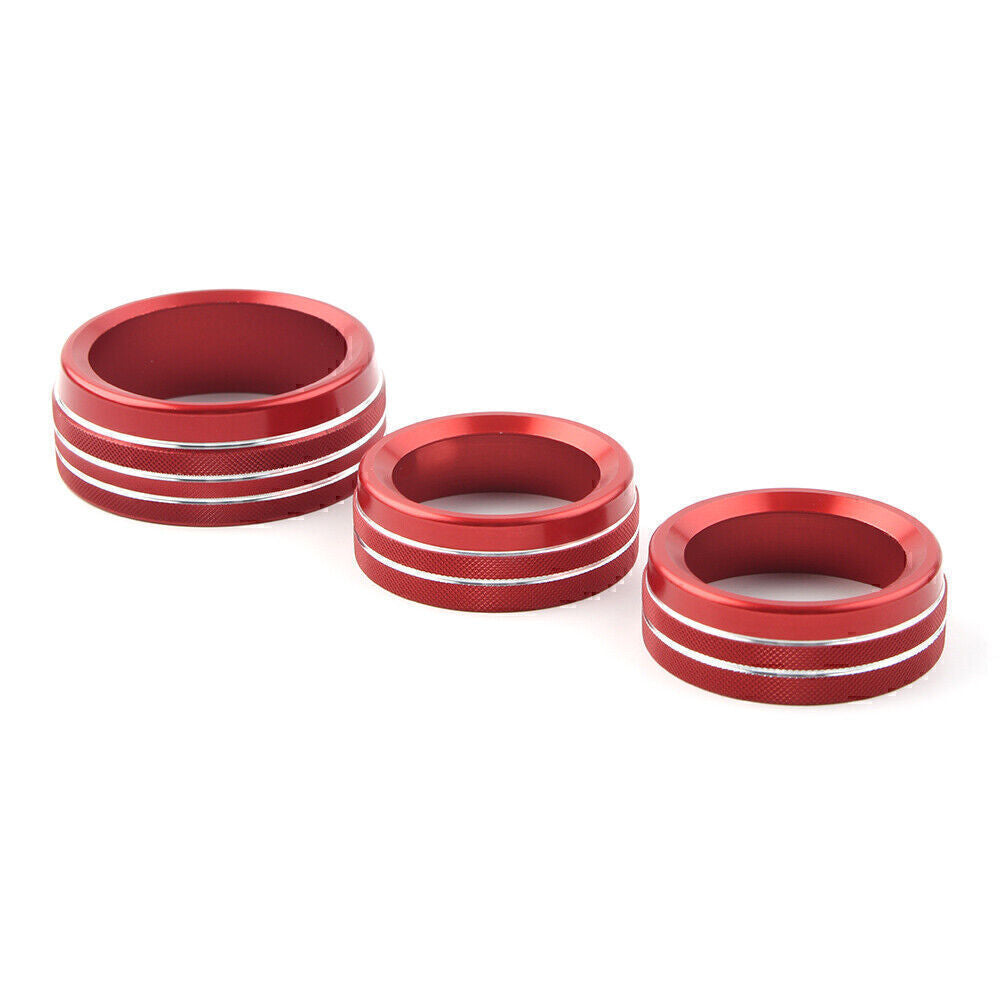3X Red Air Conditioner Switch CD Button Knob for Dodge for Challenger 2015-2024 2016
