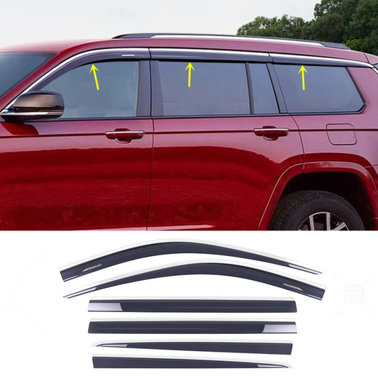 for Jeep Grand Cherokee 2022-24 Window Visor Vent Shade Rain Guard Deflector 6X