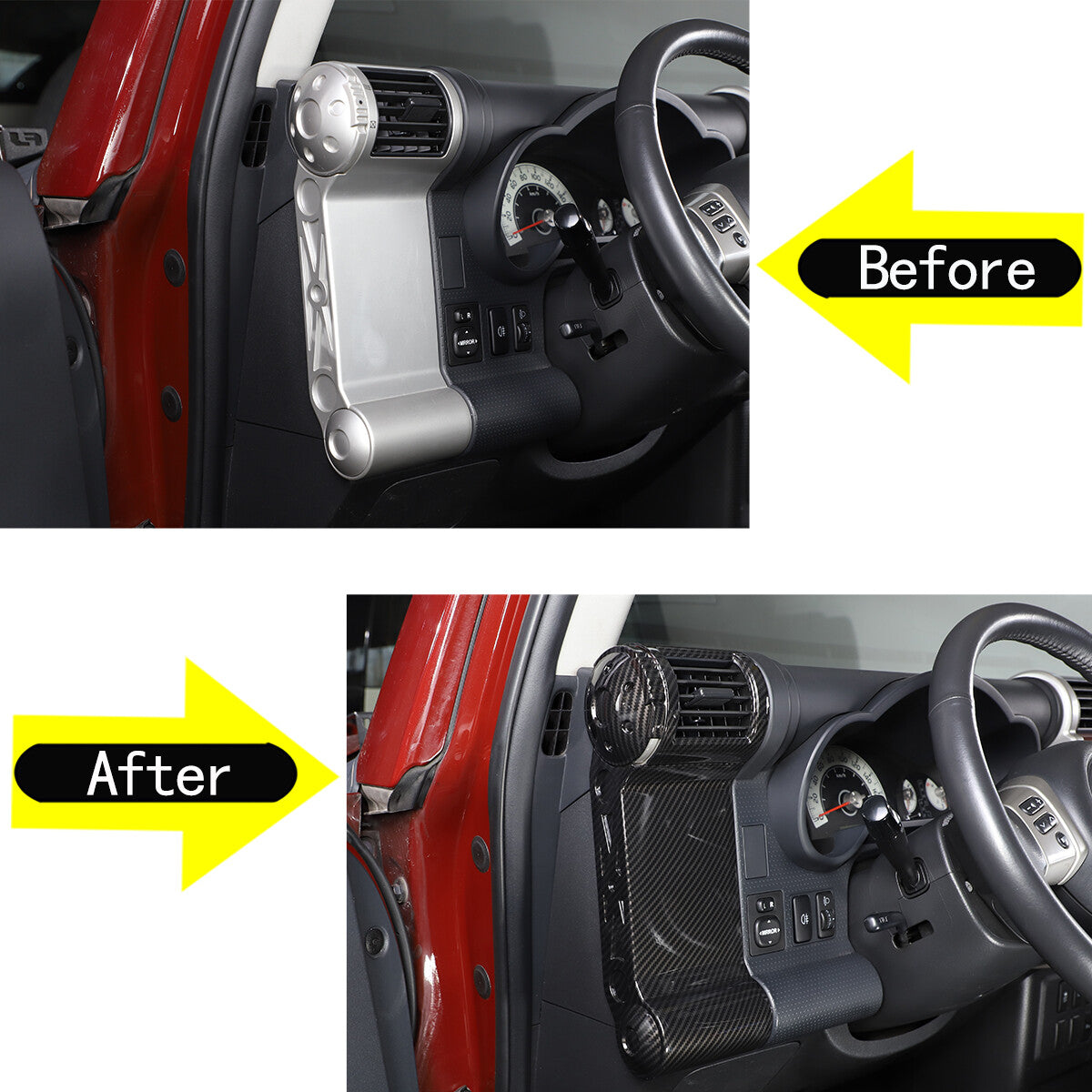 Carbon fiber colored rear air vent socket frame trim for BMW 3 Series 4 3GT F30
