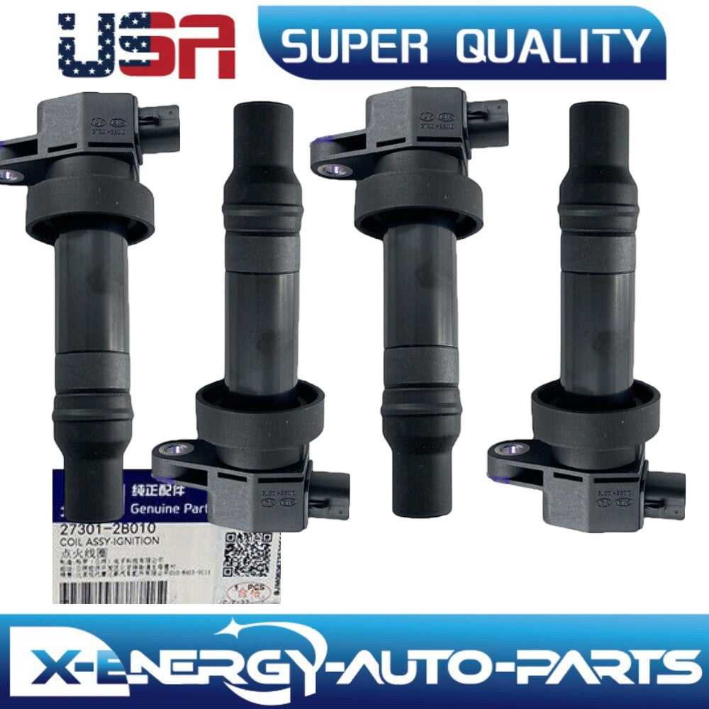 4PCS Ignition Coil Fits for Hyundai 2010 2011 for Kia Soul 1.6 L4 273012B010