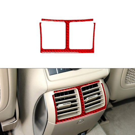 Red for Mercedes R-Class 2009-2012 Rear Central Air Vent Trim Cover Carbon Fiber