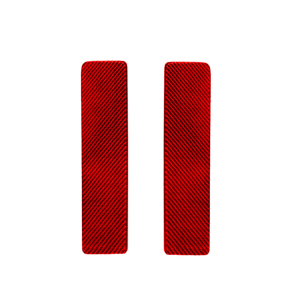 Red Carbon Fiber Front Door Side Panel Cover Trim for Dodge for Ram 1500 2009-2012