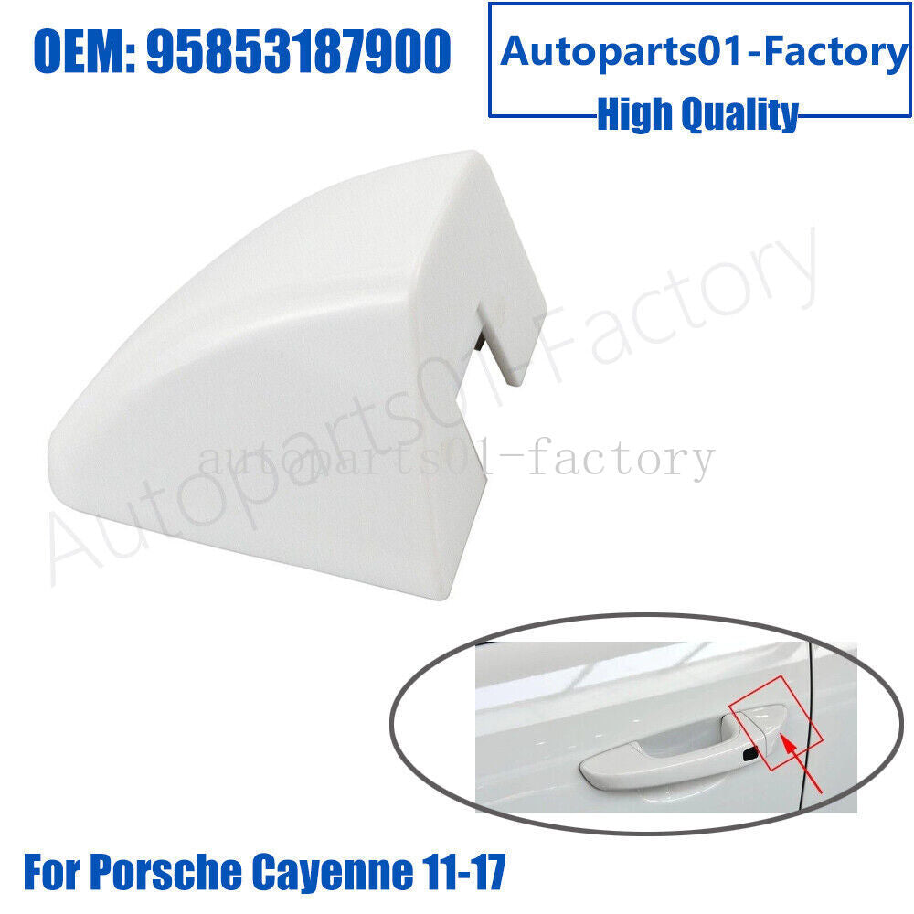 Front White Exterior Door Handle Lock Cylinder Cover for Porsche for Cayenne 11-17