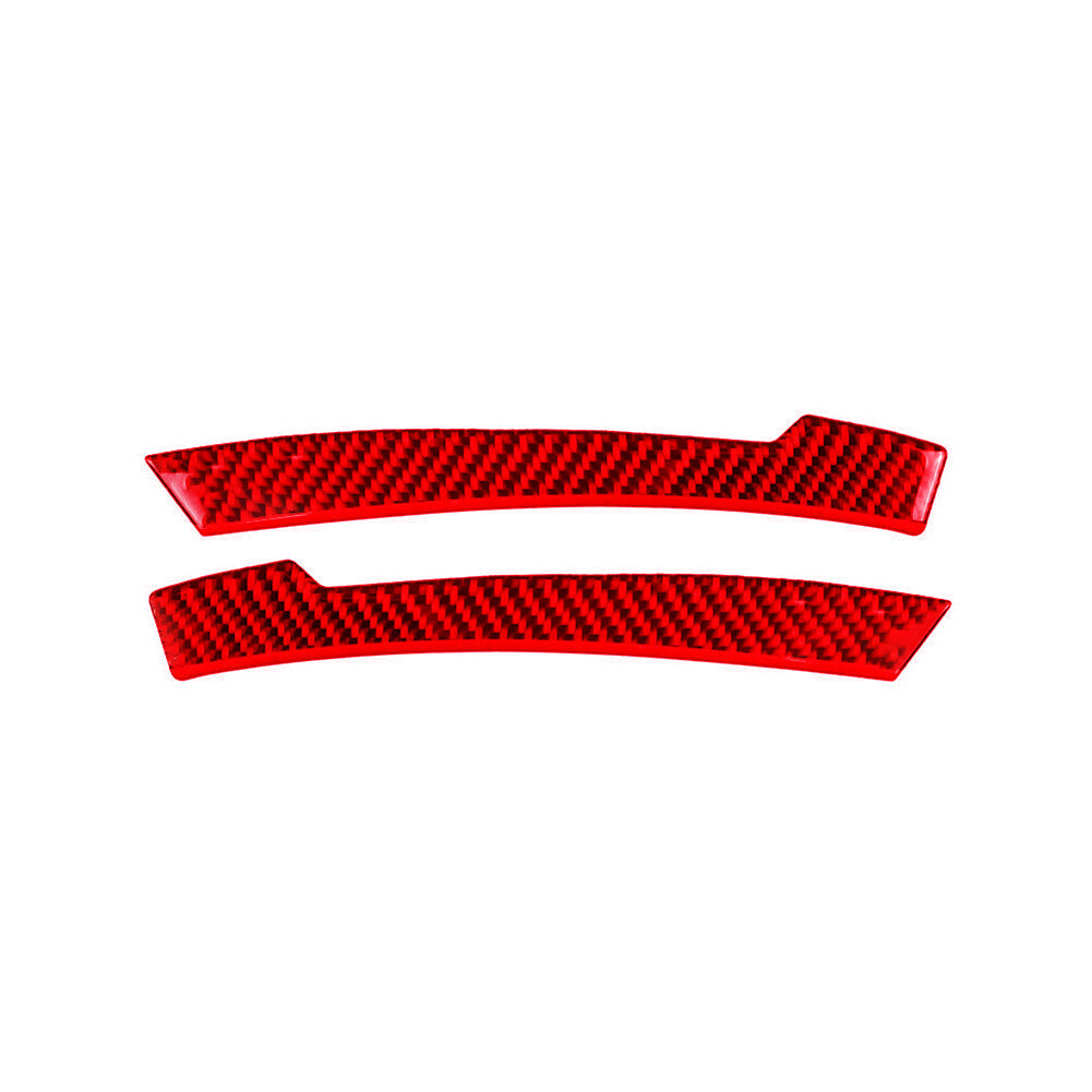 2x Red Carbon Fiber Car Side Rearview Mirror Stripe Trim Cover for Benz A B C E
