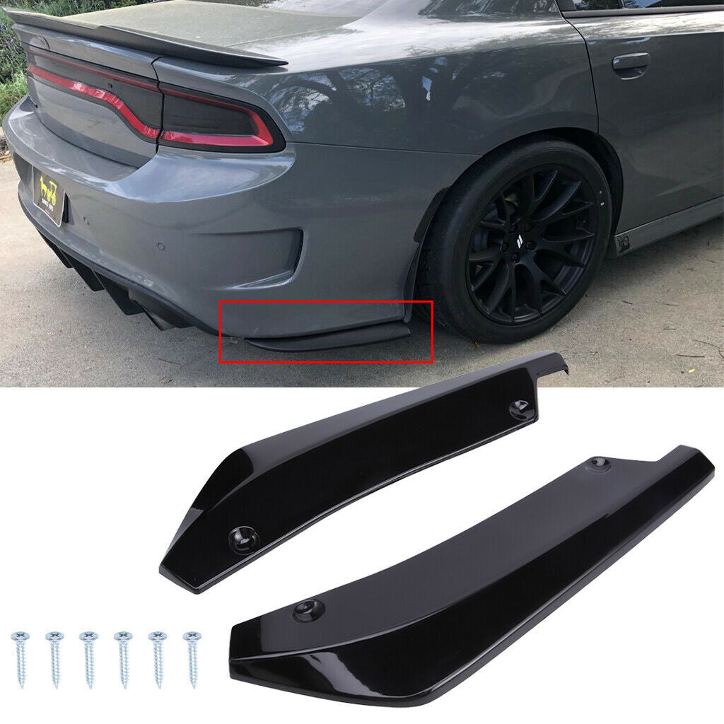 for Dodge Charger 06-2020 Rear Spats Bumper Lip Splitter Diffuser Canard Spoiler