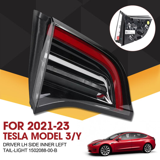 Replacement parts for 2017-2023 for Tesla Model 3/Y LEFT DRIVER INNER taillights and brake lights.