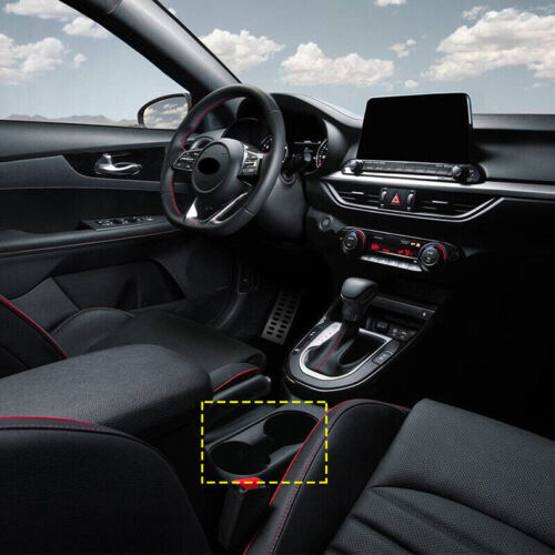for Kia Forte 2019-2021 Carbon ABS Central Console Water Cup Frame Cover Trim