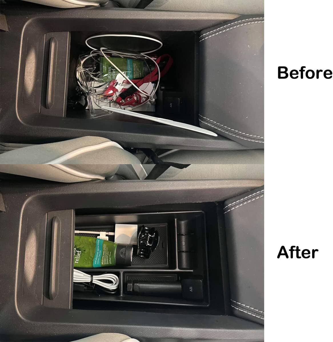 Car center armrest storage tray organizer for 2021-2024 for Ford for Mustang Mach-E