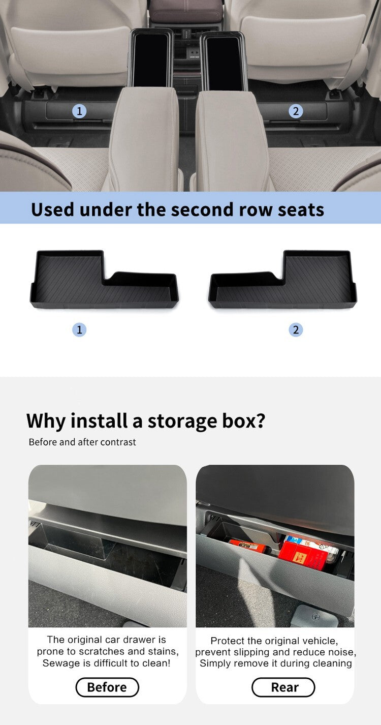 for Toyota Alphard Verfire 40 Series 2023 2024 Second Row for Seat Storage Box