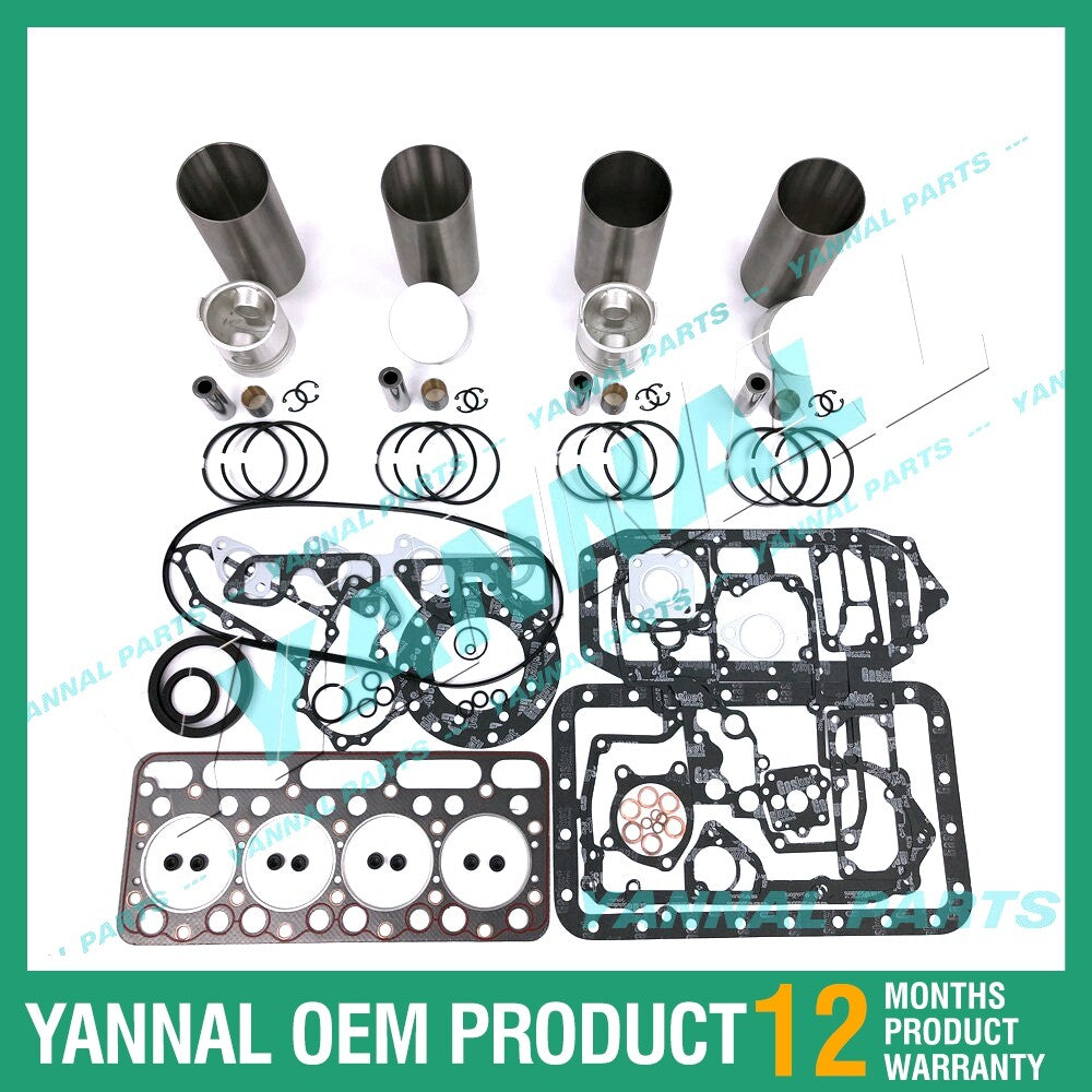 V1702 Overhaul and Reconstruction Kit with Full Gaskets for Kubota Diesel Engines