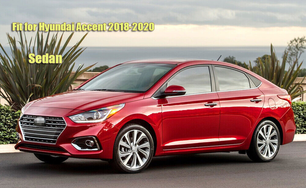4X Window Deflector Visor Rain Guard Vent Shade for Hyundai Accent Sedan 18-2020
