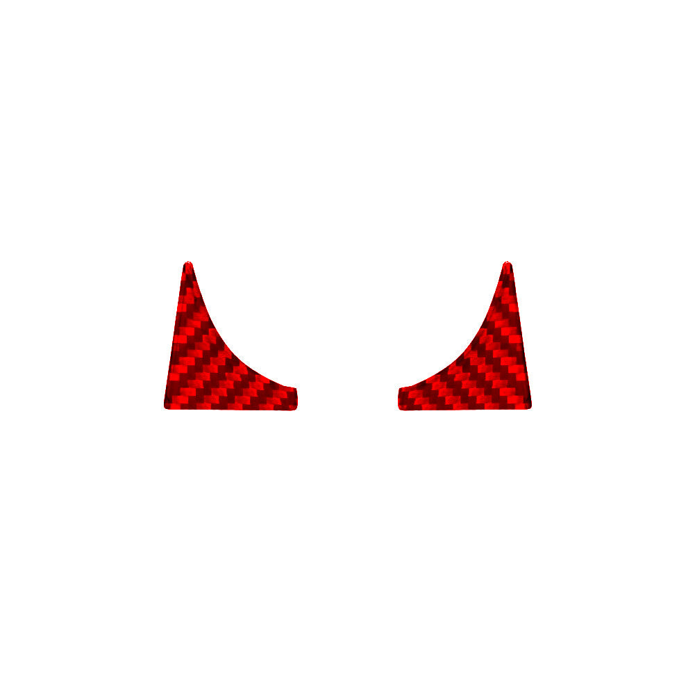 4Pcs Red Carbon Fiber Door Cup Holder Frame Cover Trim for Ford Ranger 2019-2022