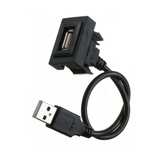 Dashboard Flush Mount USB Male to Female Extension Cable Adapter for Toyota