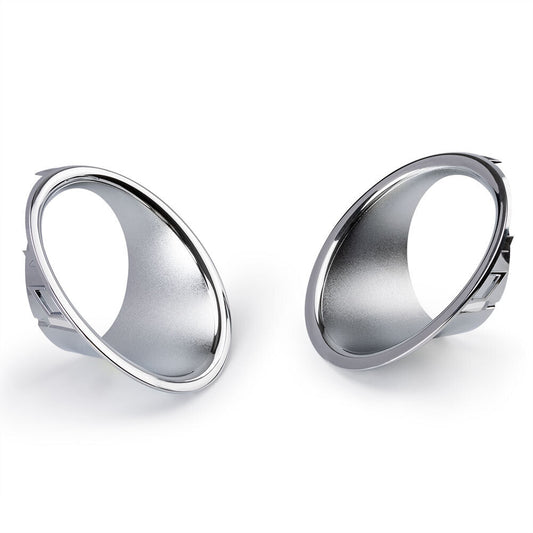 2Pcs Front Fog Light Lamp Chrome Trim Ring Cover for Mini Cooper R55 R56 R57 for BMW