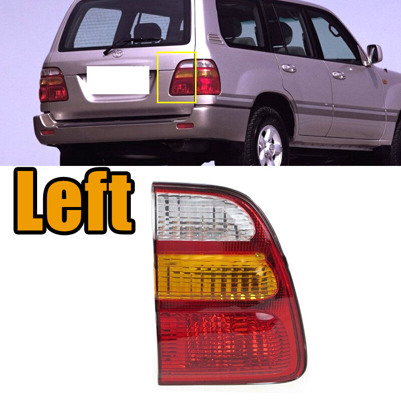 LH rear inner taillights are suitable for Toyota for Land Cruiser 4700, 4500, and LC100 models (1998-2005). (Driver/Club)