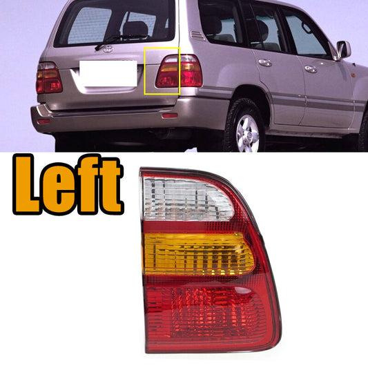 LH rear inner taillights are suitable for Toyota for Land Cruiser 4700, 4500, and LC100 models (1998-2005). (Driver/Club)