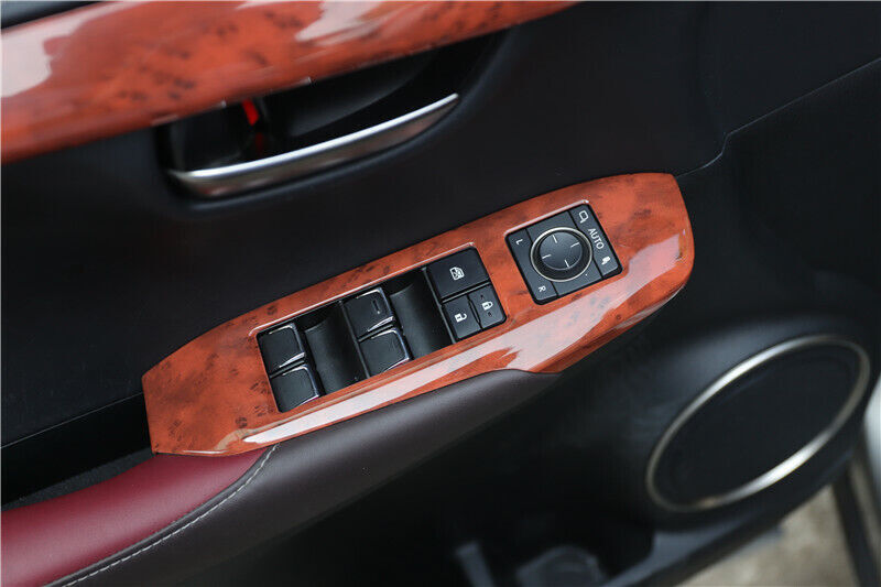 for Lexus NX200t 300h 2015-2021 Wood Grain Window Lift Switch Button Panel Trim