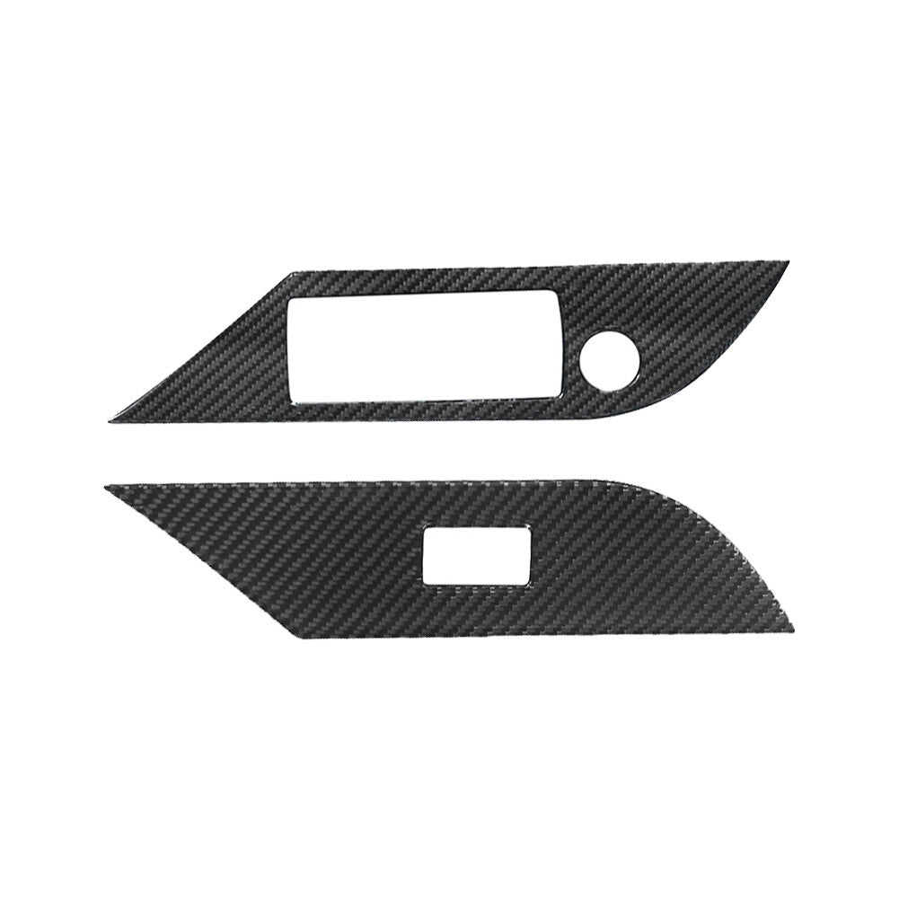 2X Carbon Fiber Front Door Control Cover Trim for Toyota Hilux 2015-2021 Type B