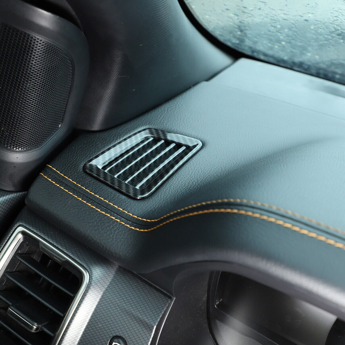 4¡ÁCarbon Fiber ABS Dashboard Air Vent Outlet Cover Fit for Ford Ranger 2015-2021