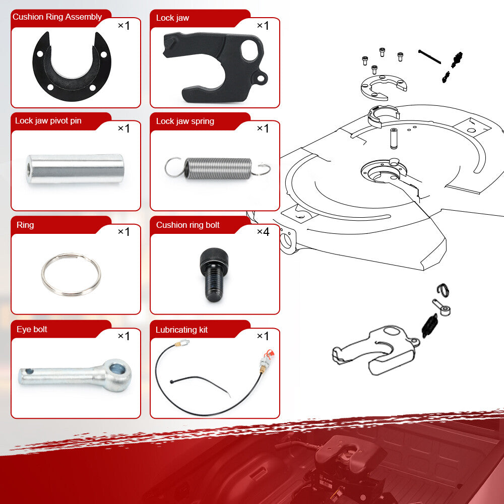Minor Rebuild Kit Left Hand Jost 5th Wheel Lock Jaw  Cushion Kit JSK37U JSK37UA