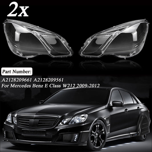 Headlight protector cover for 2009-12 for Mercedes-Benz E-Class W212, transparent cap.