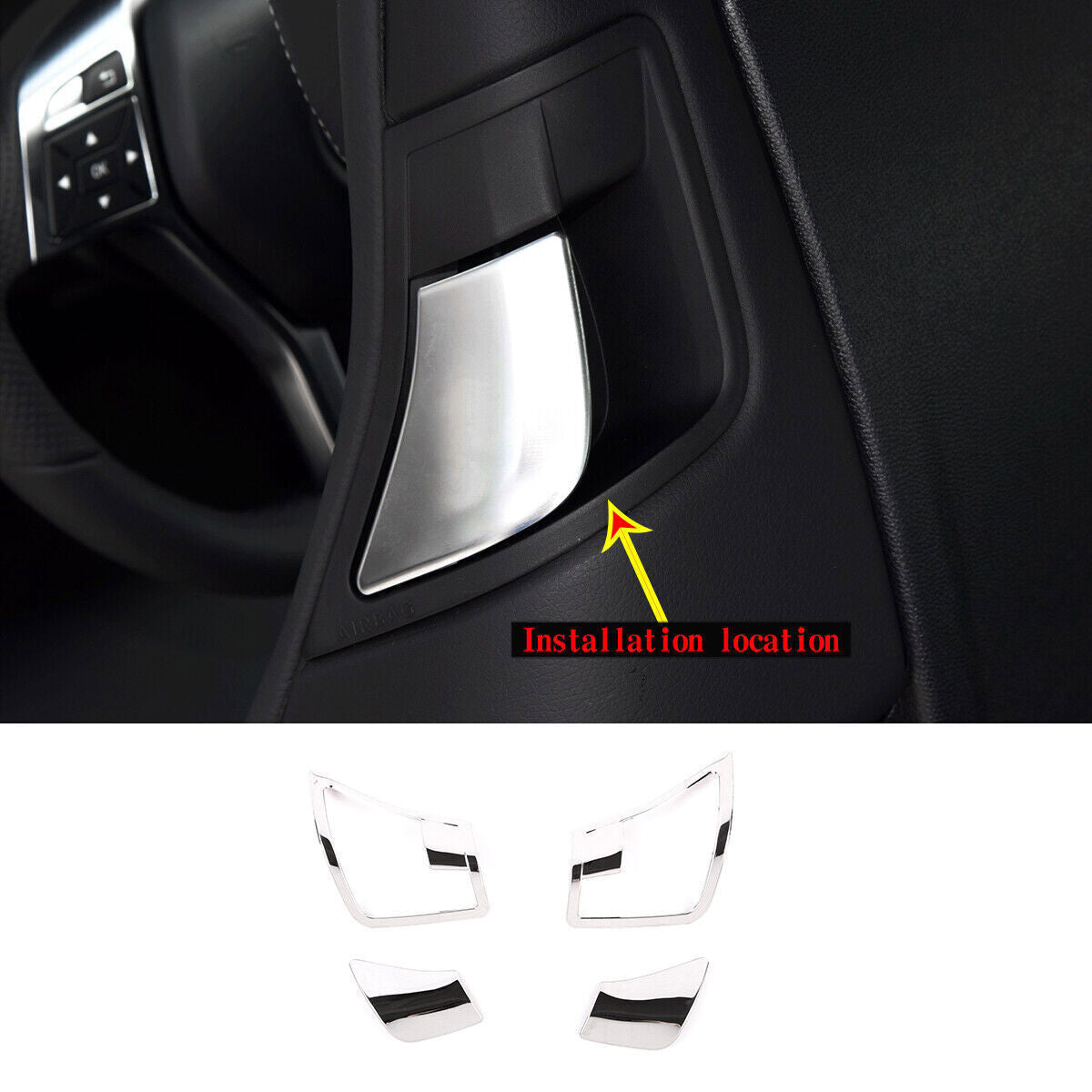 Silver Car for Seat Handle Adjustment Cover for Mercedes Benz C E Class 09-16