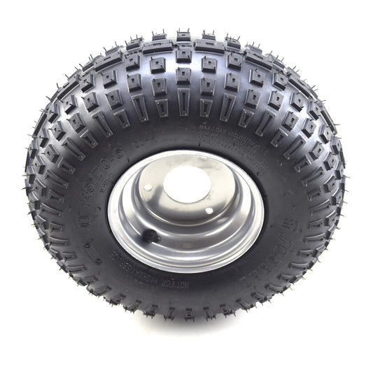 145/70-6 Tubeless Wheel Tire with 6 Rim ATV Go Kart UTV Quad Bike 4 Wheelers